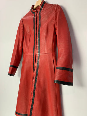 Cayenne Pepper Leather Coat