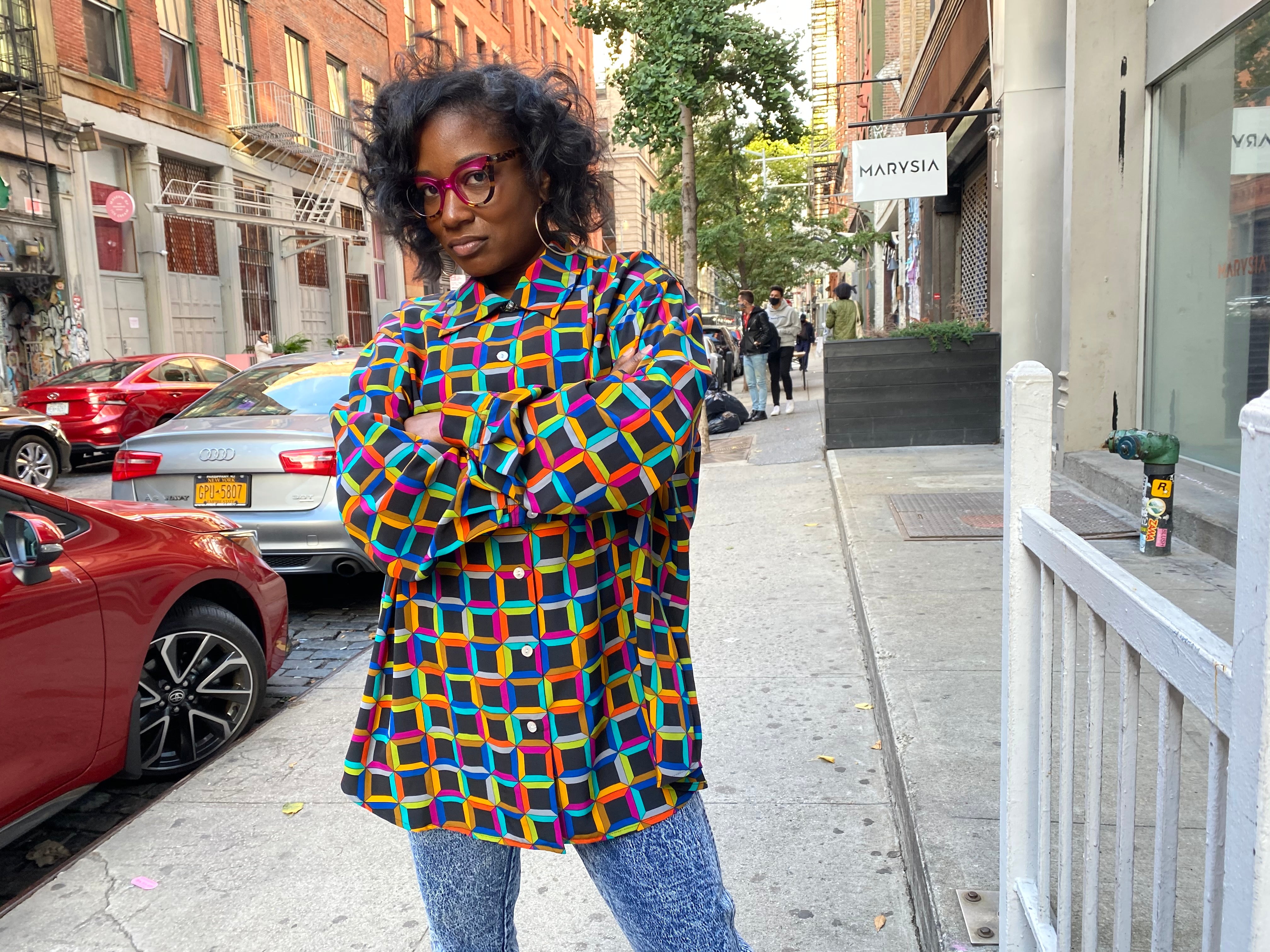Square Biz Blouse