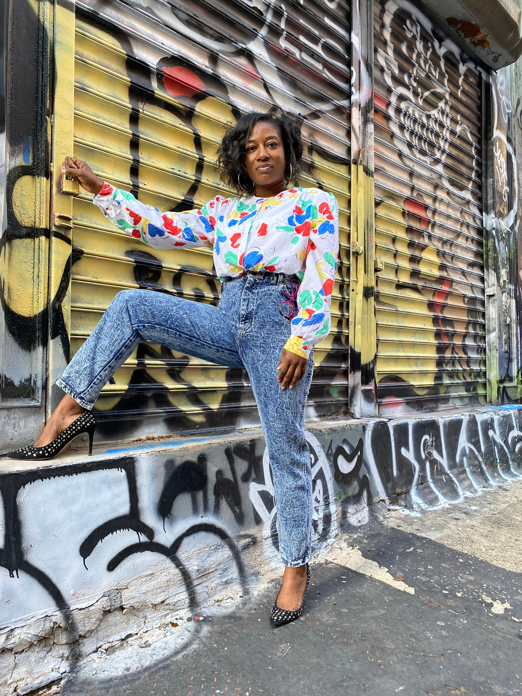 Abstract Color Jam Blouse