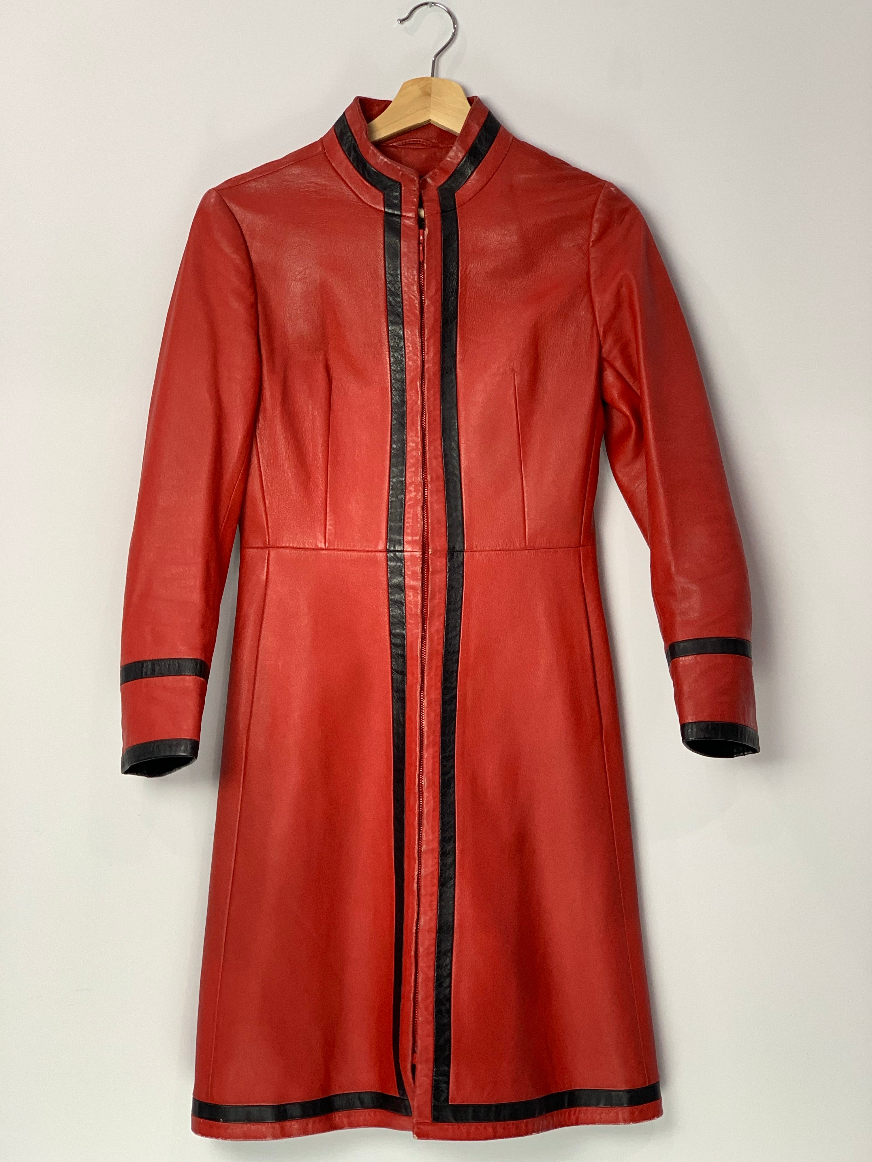 Cayenne Pepper Leather Coat